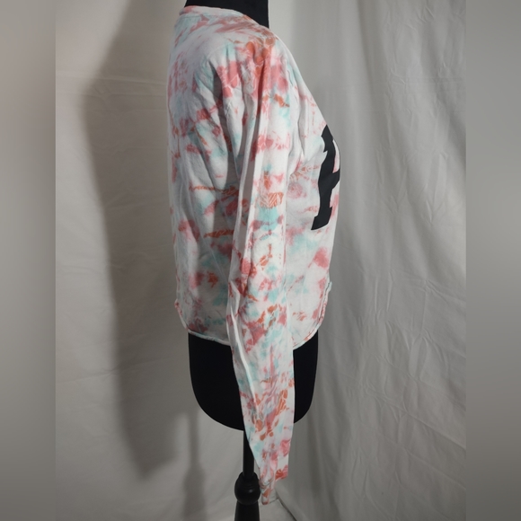 VICTORIA'S SECRET PINK Women's Long Sleeve Tie Dyed Cropped Top Size XS - Picture 3 of 6